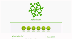 Desktop Screenshot of myecoin.net