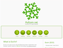 Tablet Screenshot of myecoin.net